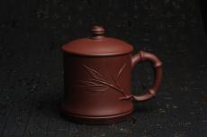 紫砂壶图片:美杯特惠 年底特惠 年货 做工精致竹节竹叶盖杯 - 美壶网