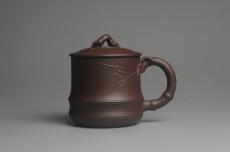 紫砂壶图片:美杯年底特惠 助工精工制作优质紫泥竹节杯盖杯 送礼自用佳品 - 美壶网