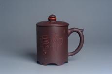 紫砂壶图片:美杯特惠 办公旅行便携式茶具如意盖杯 泥料超好 - 美壶网