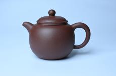 紫砂壶图片:毛国强入室弟子黄云初 特好老紫泥匏尊壶 名家何水法书法“坐忘” 刘世涛伯陶刻 - 美壶网