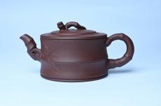 紫砂壶图片:美壶特惠 精致紫泥可心竹段壶 茶人醉爱 - 美壶网