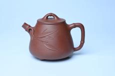 紫砂壶图片:美壶特惠 优质紫泥竹叶高石瓢壶 茶人醉爱 - 美壶网