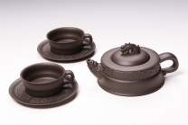 曹亚麟紫砂壶 龙·犼的传说（五件茶具）  - 美壶网
