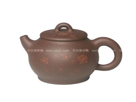 张海平紫砂壶 一壶春雨梨花红  - 美壶网 张海平紫砂壶 一壶春雨梨花红  - 美壶网