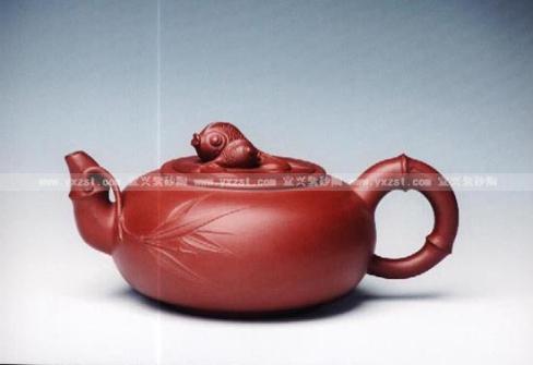 周慧紫砂壶 鱼竹  - 美壶网 周慧紫砂壶 鱼竹  - 美壶网