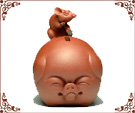 紫砂壶图片：鼠钱系列-鼠钱猪福 - 宜兴紫砂壶网