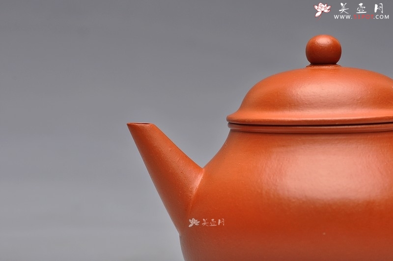 紫砂壶图片：线条优美 最佳实用器 优质朱泥 全手剑流高潘 - 宜兴紫砂壶网