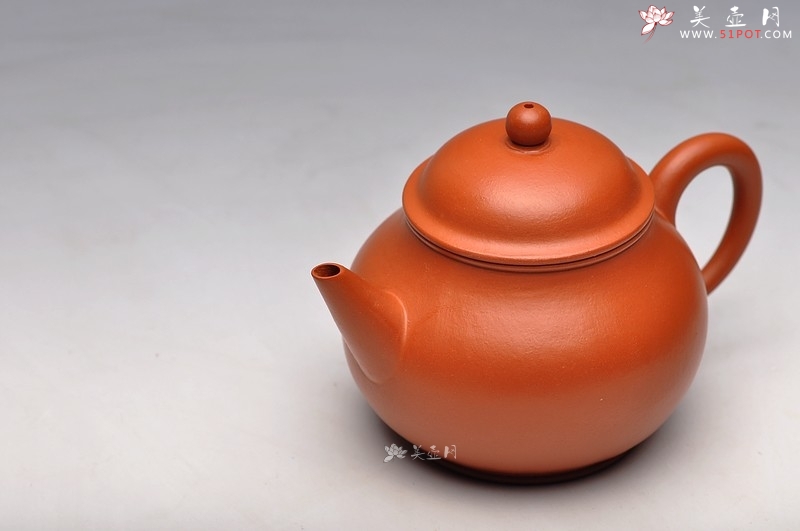 紫砂壶图片：线条优美 最佳实用器 优质朱泥 全手剑流高潘 - 宜兴紫砂壶网