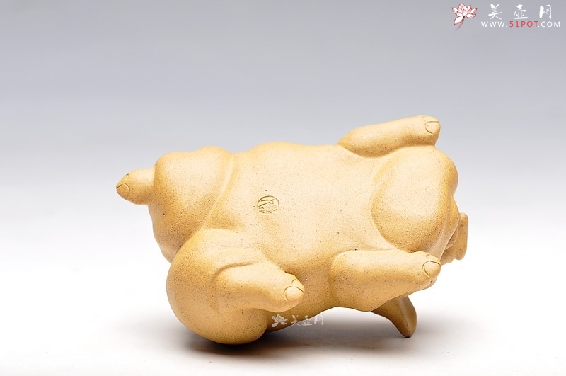 紫砂壶图片：小喜猪 福猪 壬辰年新品 段泥 不一般的甜蜜 - 美壶网