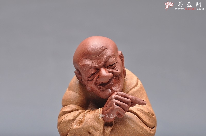 紫砂壶图片：精品学院派 问禅 手工雕塑 优质紫砂料子 仅1件 - 宜兴紫砂壶网