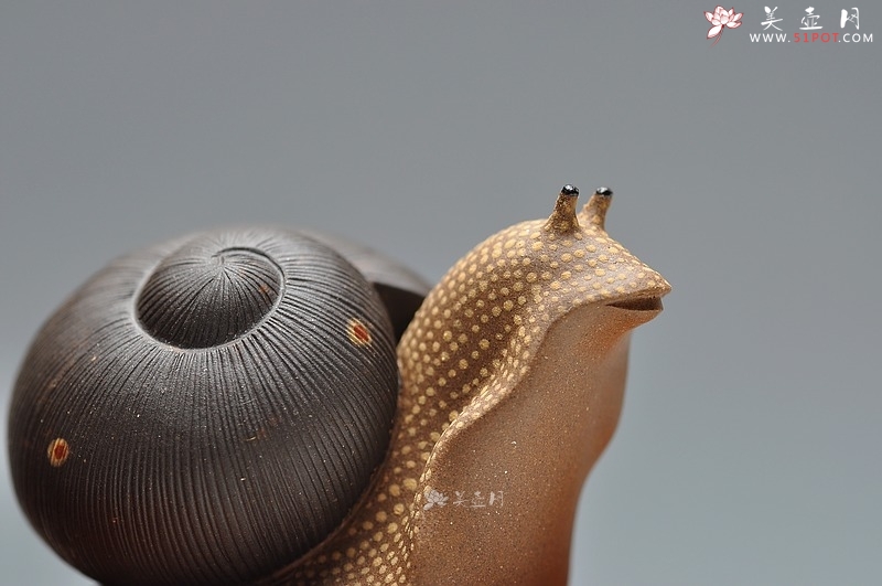 紫砂壶图片：做工精细  精品蜗牛茶宠 - 宜兴紫砂壶网