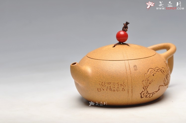 紫砂壶图片：摹玉成窑之味 深得其妙 妙不可言 全手东石逸品 - 宜兴紫砂壶网