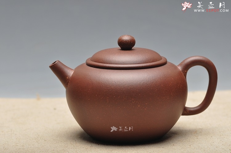 紫砂壶图片：形制古朴 饱满大气 精品亨圆  袁新强作品 - 宜兴紫砂壶网