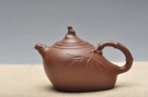 紫砂壶图片:90年代初 仿品 葫芦竹 正宗黑星土 - 宜兴紫砂壶网