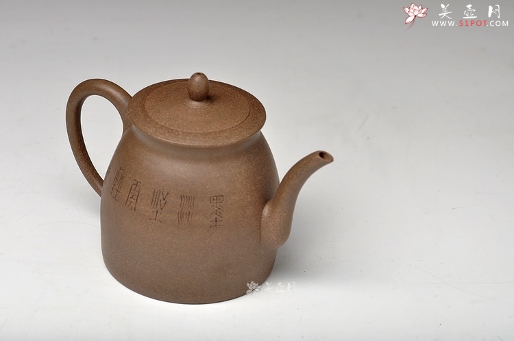 紫砂壶图片：范磊作品 青段全手禅韵 挺拔秀气 古朴 山水风韵 - 美壶网