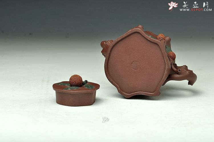 紫砂壶图片：实用花器小品   杨梅桩 - 美壶网