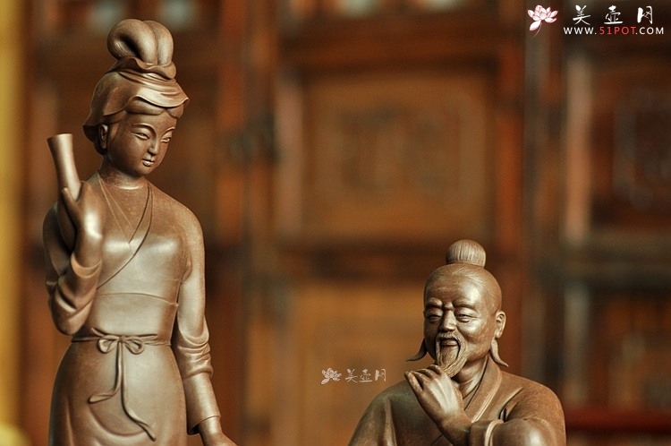 紫砂壶图片：爱情和事业的传奇  范蠡西施    王健 称职的’财神‘ - 美壶网