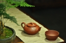 紫砂壶图片：文气佳作 线条优美 富有逸趣 值得雅藏 红泥合欢 - 宜兴紫砂壶网