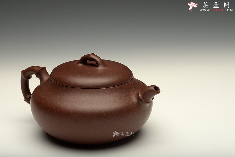 紫砂壶图片：油润底槽青 精品花货  丹竹 敦厚可人 大口实用 - 宜兴紫砂壶网