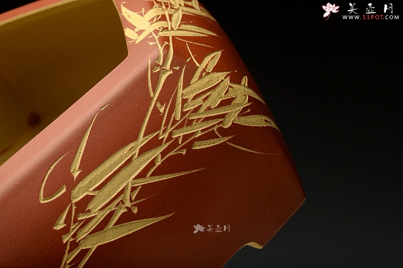 紫砂壶图片：陆轶舟代表作 全手六方水洗  刀法精炼层次分明 - 美壶网