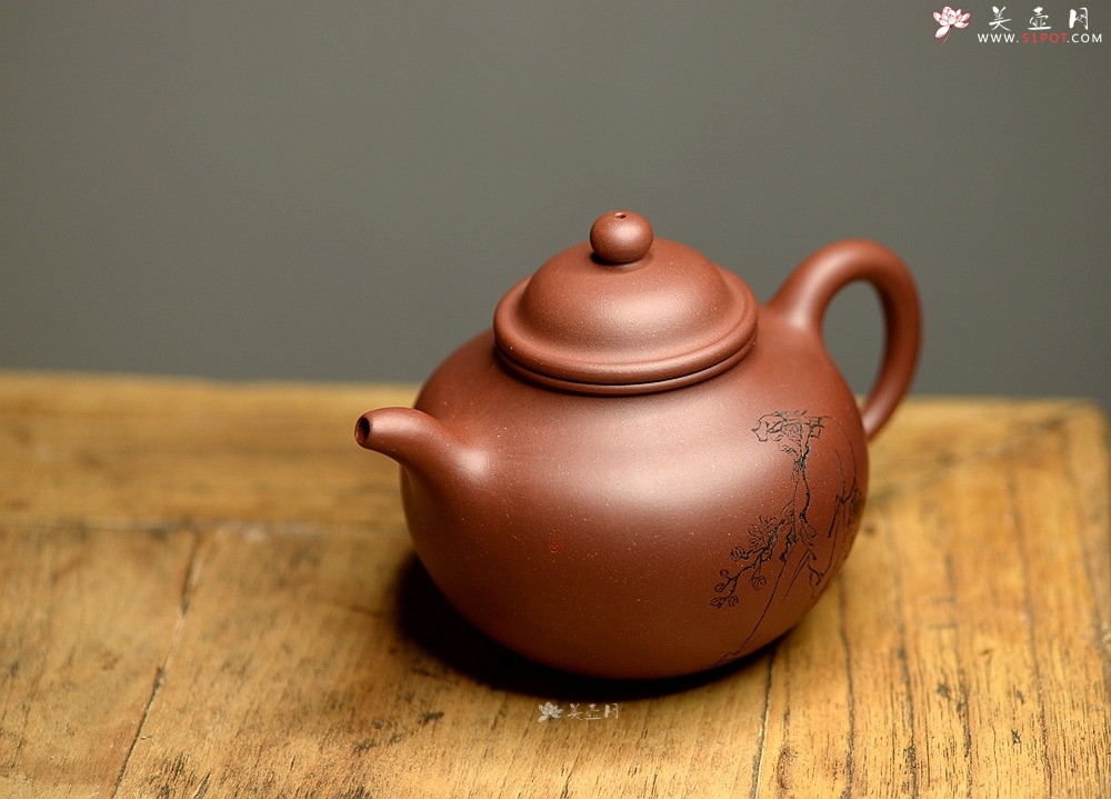 紫砂壶图片：大气饱满 清水 传统掇球 茶聚实用 - 美壶网