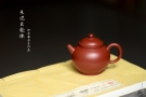 紫砂壶图片:夏日杀茶利器 红袍朱泥 全手小巨轮珠 型制可人 炮管直流 - 宜兴紫砂壶网