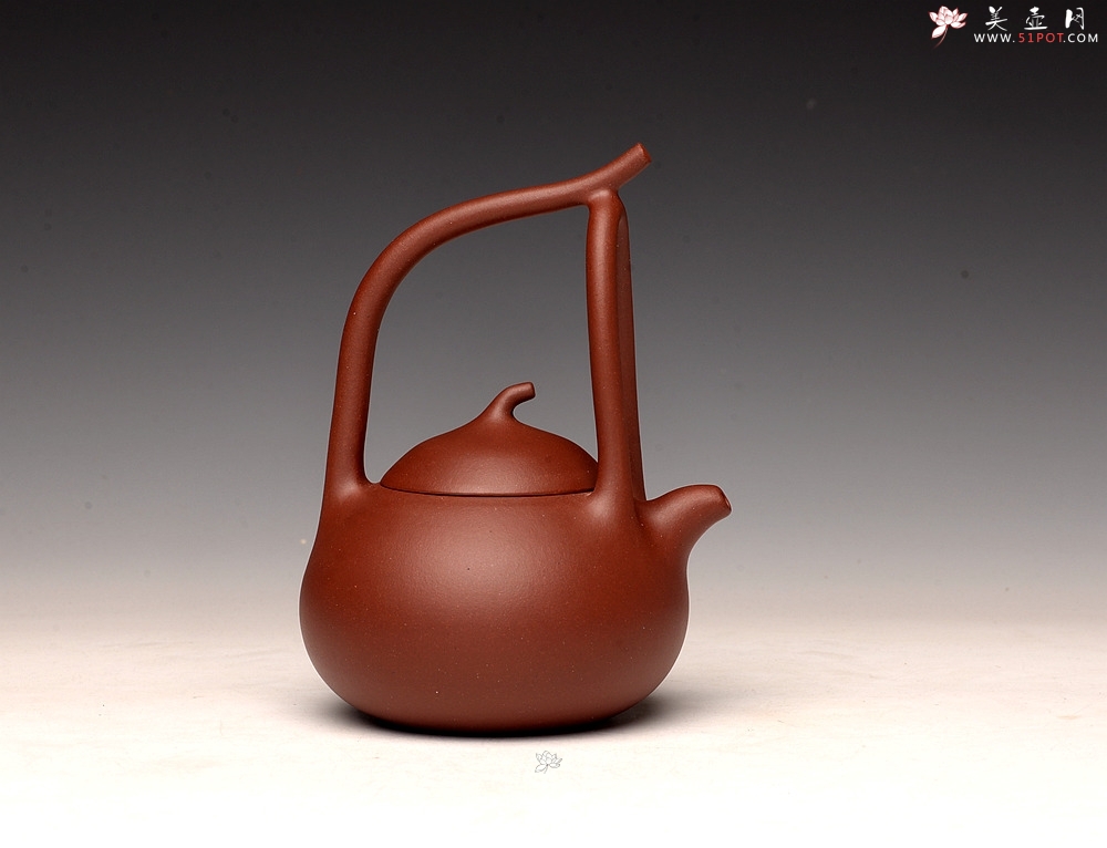 紫砂壶图片：张悦全手工新品 匏瓜提梁 颇有难度 精美之作  - 宜兴紫砂壶网
