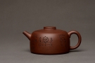 紫砂壶图片：寓意吉祥 稳重典雅 精工全手四灵井栏 - 宜兴紫砂壶网