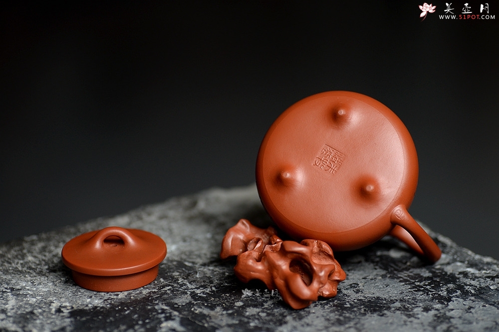 紫砂壶图片：赵庄朱泥高石瓢 高挑有力 实用茶器 - 美壶网