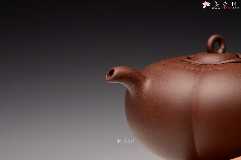 紫砂壶图片：潘丹初丙申夏精品 筋囊花货 全手玉柿二式 秀美逸品 爱不释手的精品 - 宜兴紫砂壶网