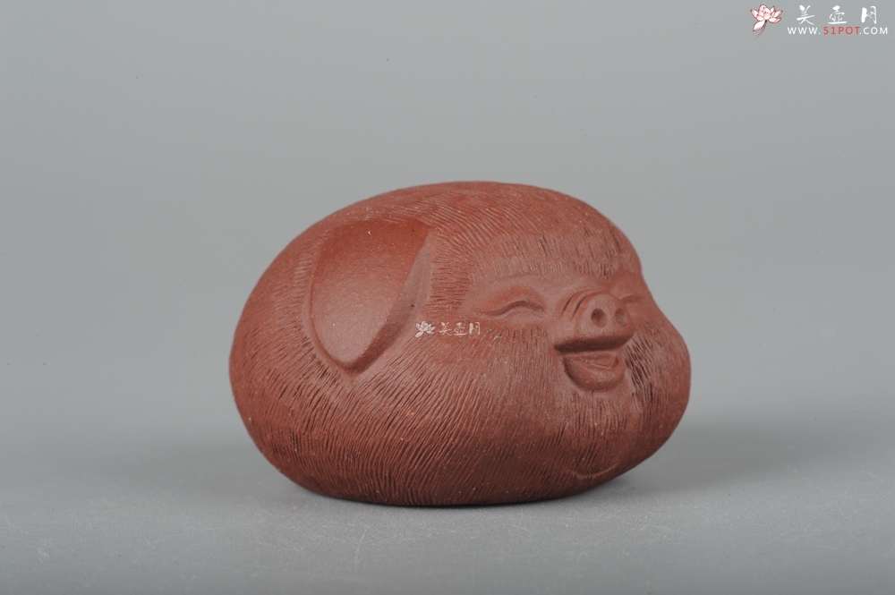 紫砂壶图片：美宠特惠拉毛小猪茶宠摆件 随机发一只 - 美壶网