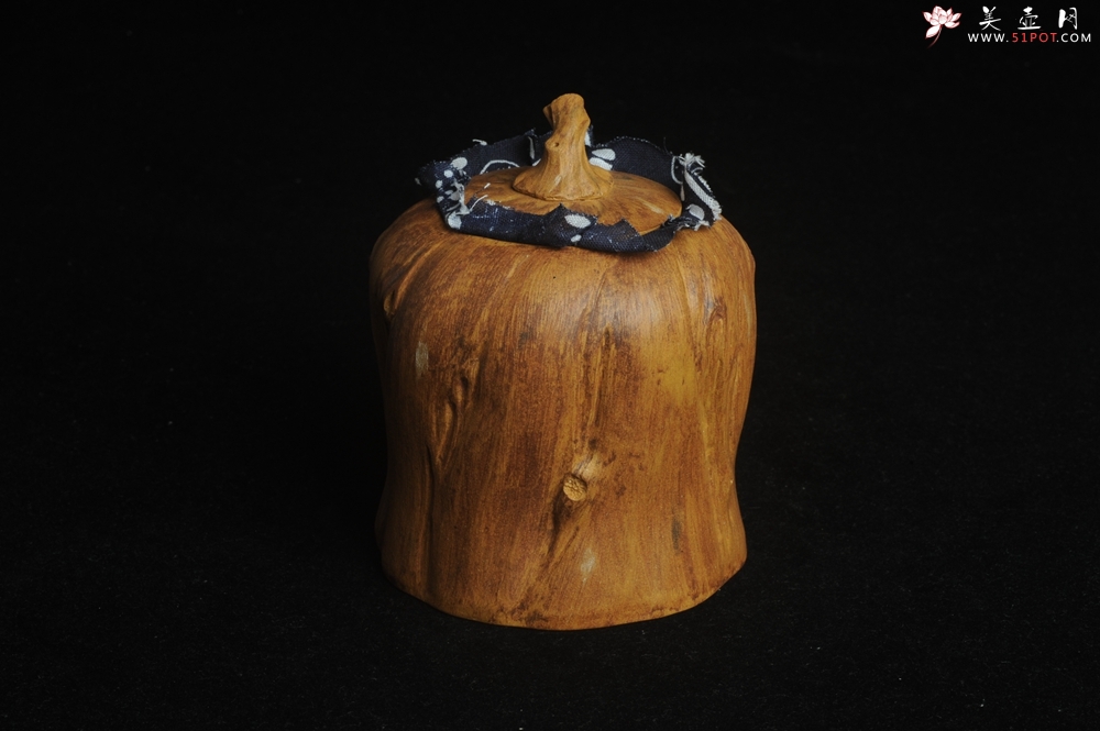 紫砂壶图片：特惠文气树桩茶叶罐 - 美壶网