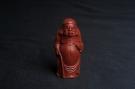 紫砂壶图片:精致大红袍朱泥财主手把件摆件茶宠 高6.5cm - 宜兴紫砂壶网