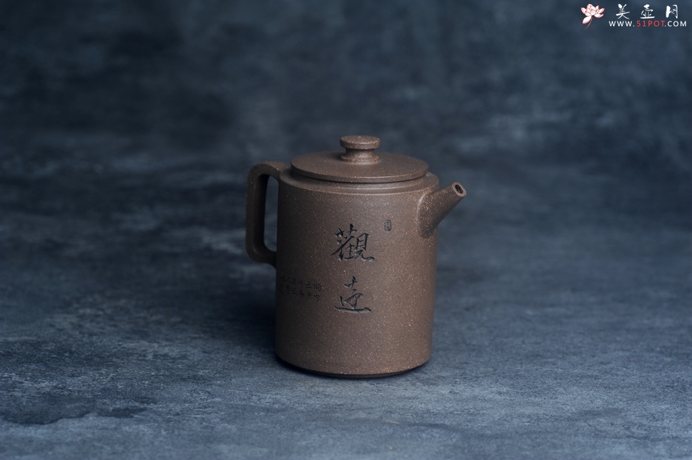 紫砂壶图片：美壶特惠 蠡墅大水潭深井老天青泥 精致圆础壶 装饰文雅 茶人醉爱 - 宜兴紫砂壶网