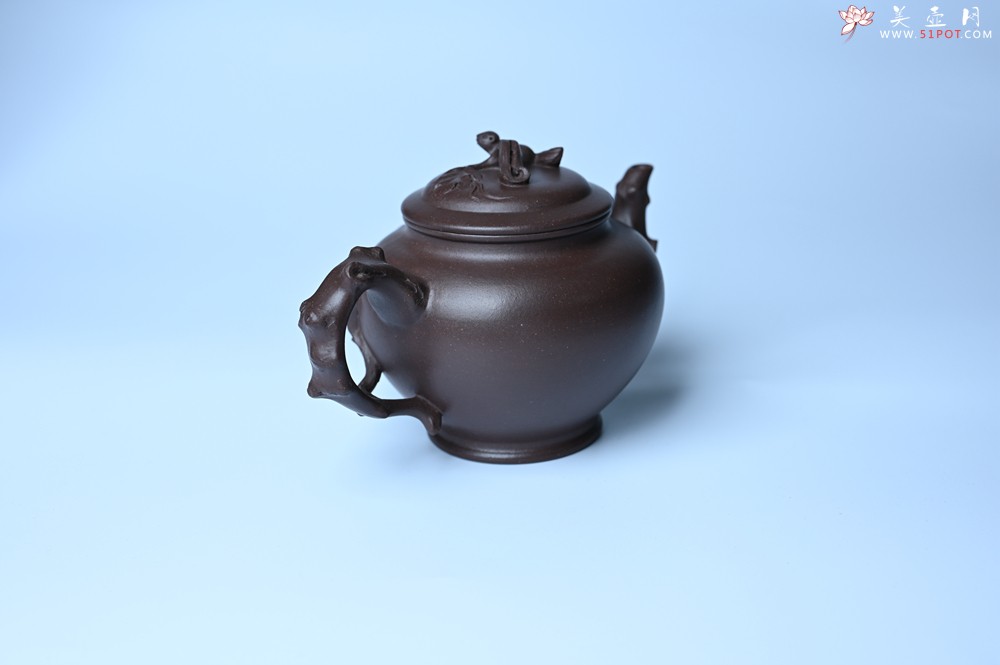 紫砂壶图片：潜力股赵老师 老紫泥全手工松鼠葡萄壶 茶人醉爱 - 宜兴紫砂壶网