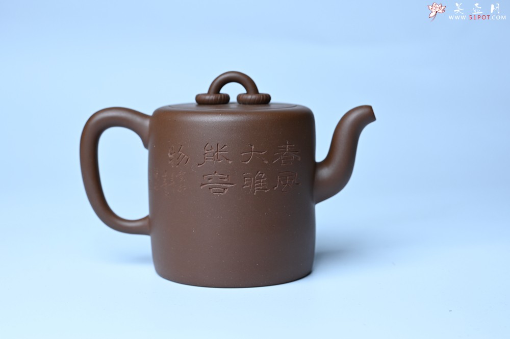 紫砂壶图片：美壶特惠 潜力股王静然 优质紫泥双圈壶 春风大雅能容物 装饰文雅 - 宜兴紫砂壶网