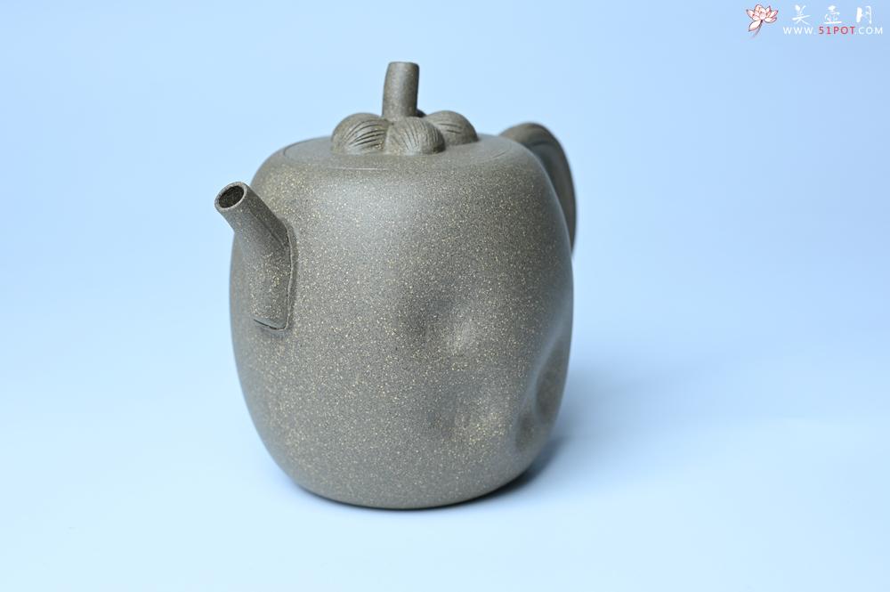 紫砂壶图片：美壶特惠 精致薄胎青段泥瓜菱壶 质量仅84g 茶人醉爱 - 宜兴紫砂壶网