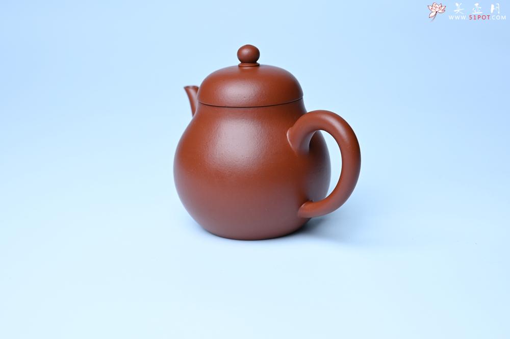 紫砂壶图片：美壶特惠 油润大红袍朱泥 手中无梨式 何以言茗事 小品高梨形 - 宜兴紫砂壶网