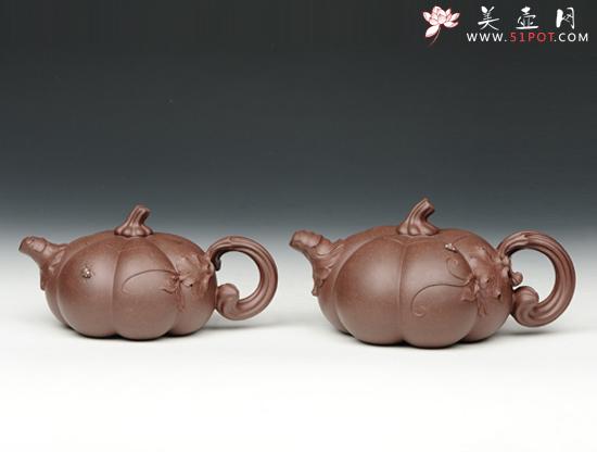 紫砂壶图片：南瓜壶 - 宜兴紫砂壶网
