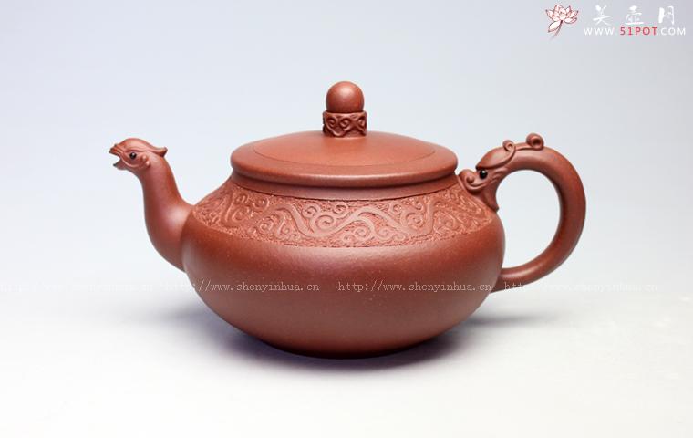 紫砂壶图片：龙凤呈祥壶 - 宜兴紫砂壶网