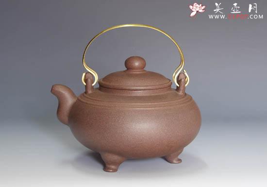 紫砂壶图片：大袍提梁 - 宜兴紫砂壶网