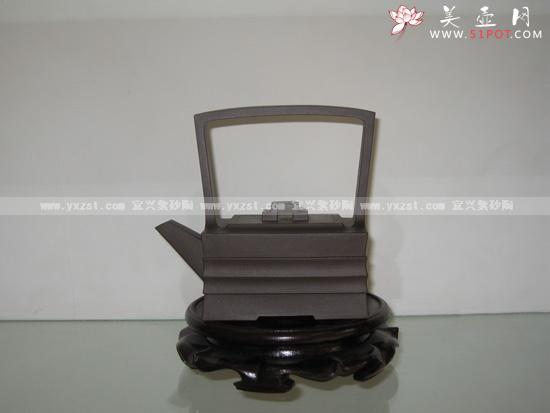 紫砂壶图片：玉带提梁1 - 宜兴紫砂壶网