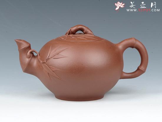 紫砂壶图片：竹节一粒珠 - 宜兴紫砂壶网