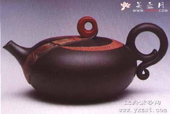 紫砂壶图片：晓阳追月壶 - 宜兴紫砂壶网