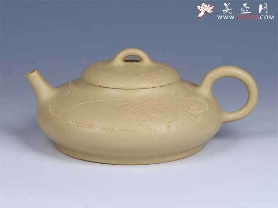 紫砂壶图片：- 本山绿泥满瓢 - - 宜兴紫砂壶网