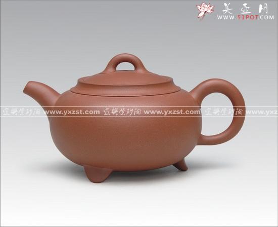 紫砂壶图片：三足如意 - 宜兴紫砂壶网