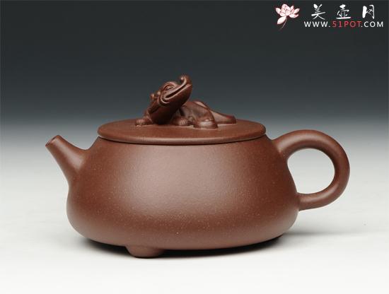 紫砂壶图片：貔貅石瓢 - 宜兴紫砂壶网