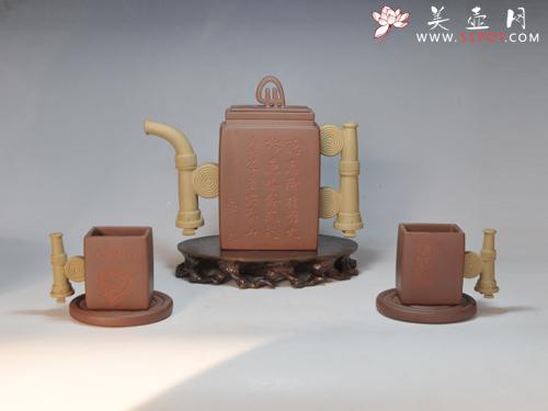 紫砂壶图片：消防（岁岁平安） 500CC 清水泥 - 宜兴紫砂壶网