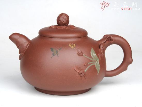 紫砂壶图片：花开富贵  500... - 宜兴紫砂壶网