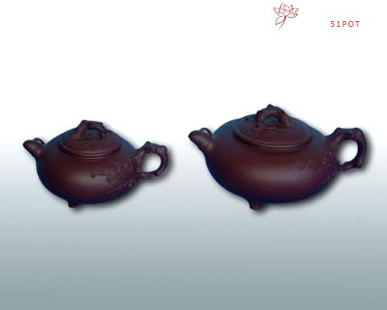 紫砂壶图片：岁寒三友壶 - 宜兴紫砂壶网